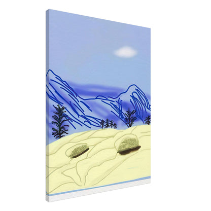 David Hockney, The Yosemite Suite, Yosemite mountains and lush green forests, canvas print, 30 × 40 cm (12 × 16 in)
