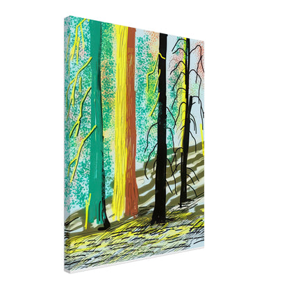 David Hockney, The Yosemite Suite, Yosemite mountains and lush green forests, canvas print, 45 × 60 cm (18 × 24 in)