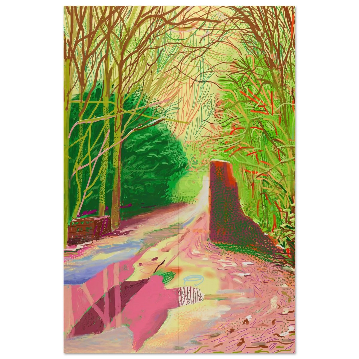 David Hockney The Arrival of Spring in Woldgate East Yorkshire poster