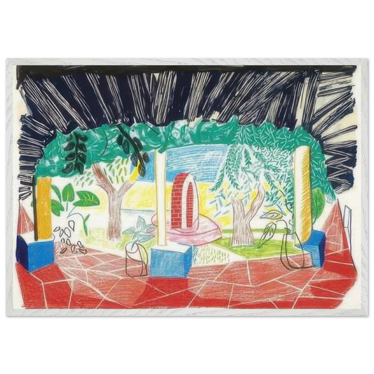 Views Of Hotel Well I by David Hockney  Framed Art Print