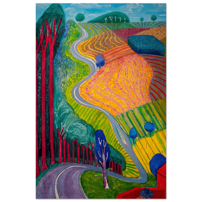 David Hockney Going Up Garrowby Hill poster