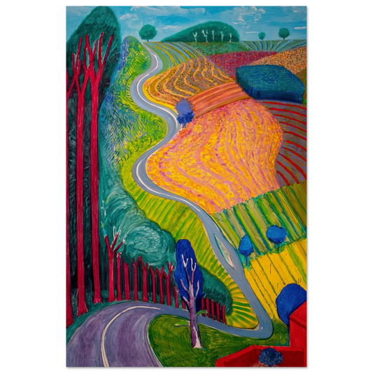 David Hockney Going Up Garrowby Hill poster