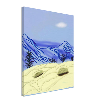 David Hockney, The Yosemite Suite, Yosemite mountains and lush green forests, canvas print, 30 × 30 cm (12 × 12 in)