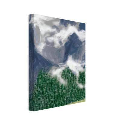 David Hockney, The Yosemite Suite, Yosemite mountains and lush green forests, canvas print, 50 × 75 cm (20 × 30 in)