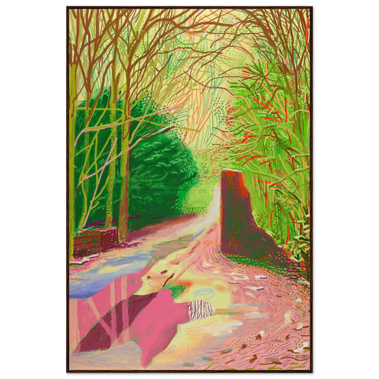 David Hockney The Arrival of Spring in Woldgate framed art print