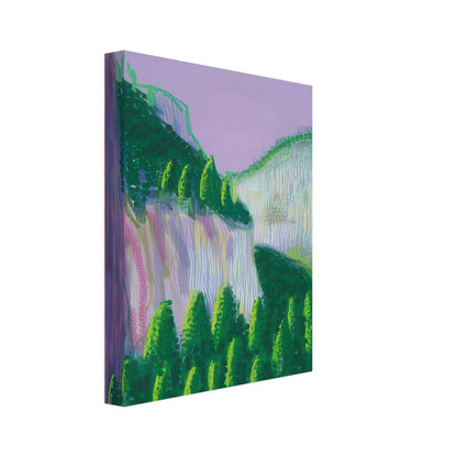 David Hockney, The Yosemite Suite, Yosemite mountains and lush green forests, canvas print, 50 × 60 cm (20 × 24 in)