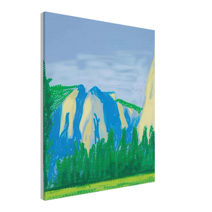 David Hockney, The Yosemite Suite, Yosemite mountains and lush green forests, canvas print, 60 × 80 cm (24 × 32 in)