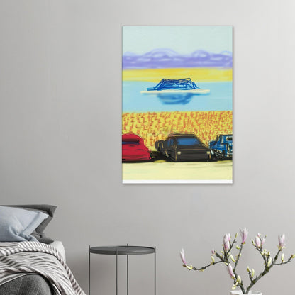 David Hockney, The Yosemite Suite, Yosemite mountains and lush green forests, canvas print