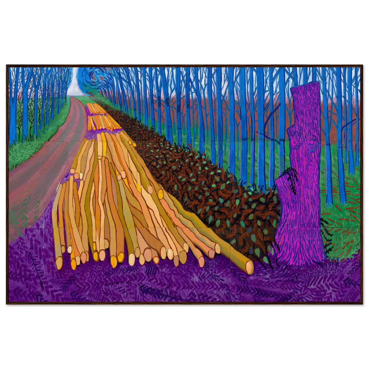 David Hockney Winter Timber framed art print