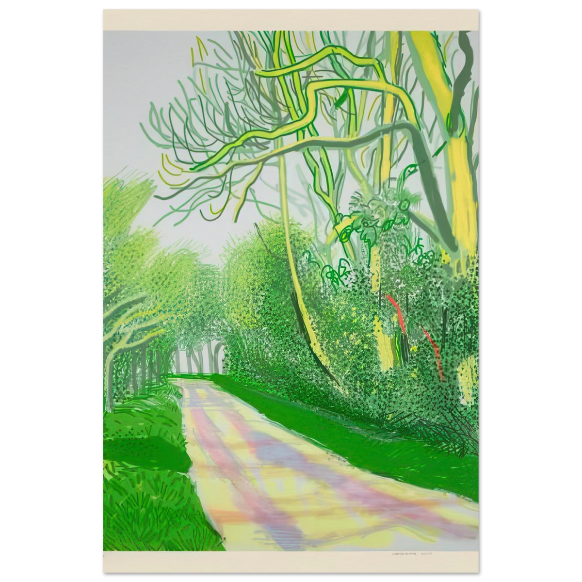 The Arrival Of Spring In Woldgate, East Yorkshire In 2011 (twenty eleven) - 12 April, No. 2 by David Hockney Poster