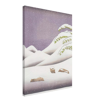 David Hockney, Snow, rolling snowy hills and snow-covered branches, canvas print, 60 × 75 cm (24 × 30 in)