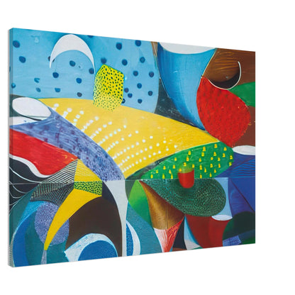 Fourth Detail, Snails Pace, March 27th 1995 by David Hockney, canvas print showing an expressive print detail with enlarged forms and a landscape-like composition, 30 × 45 cm (12 × 18 in).