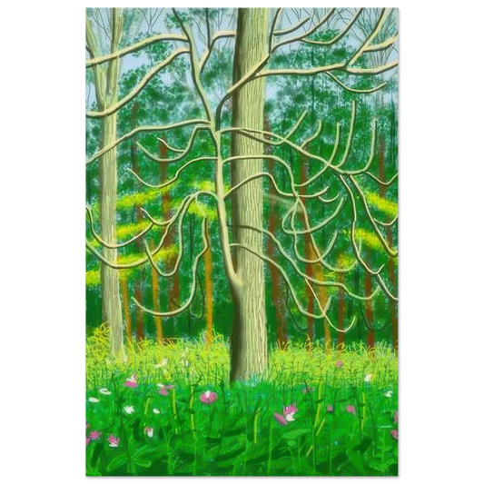 David Hockney, The Arrival of Spring in Woldgate (4 May), spring landscape, poster, 60 × 90 cm (24 × 36 in)