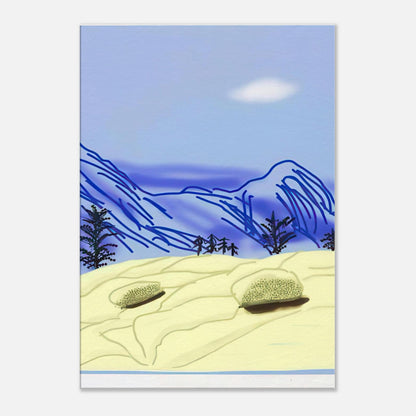 David Hockney, The Yosemite Suite, Yosemite mountains and lush green forests, canvas print