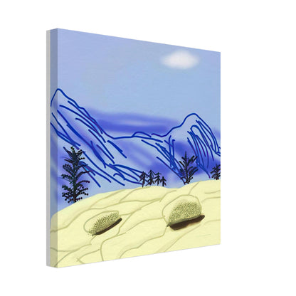 David Hockney, The Yosemite Suite, Yosemite mountains and lush green forests, canvas print, 70 × 100 cm (28 × 40 in)