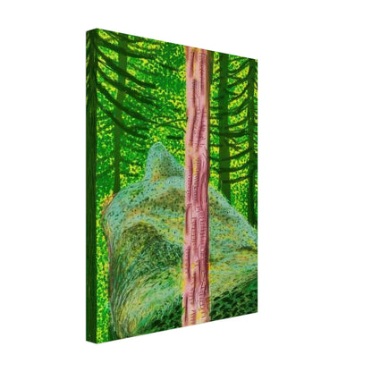 David Hockney, The Yosemite Suite, Yosemite mountains and lush green forests, canvas print, 45 × 60 cm (18 × 24 in)
