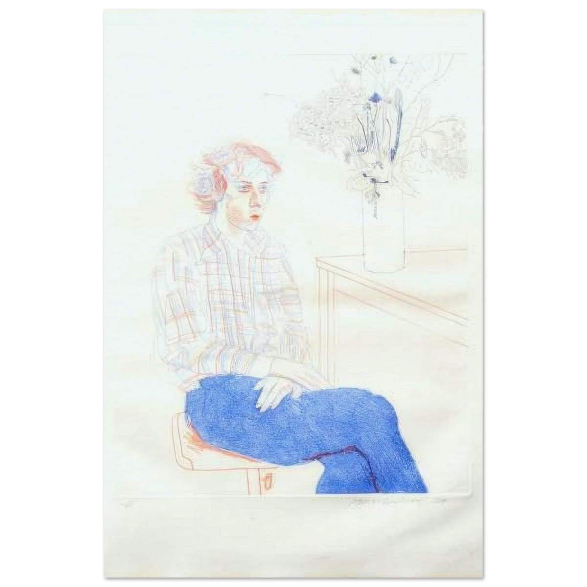 Gregory by David Hockney Poster