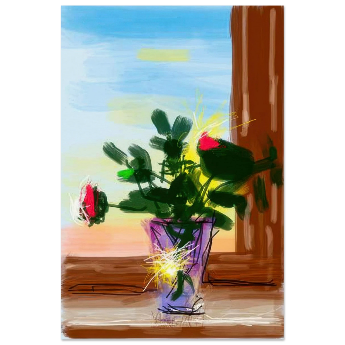 Untitled No. 400 by David Hockney Poster