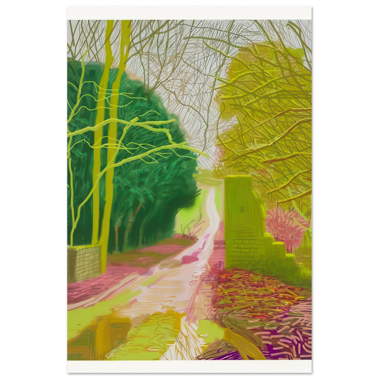 The Arrival Of Spring In Woldgate, East Yorkshire In 2011 (twenty eleven) - 29 January - Signed Print by David Hockney Poster