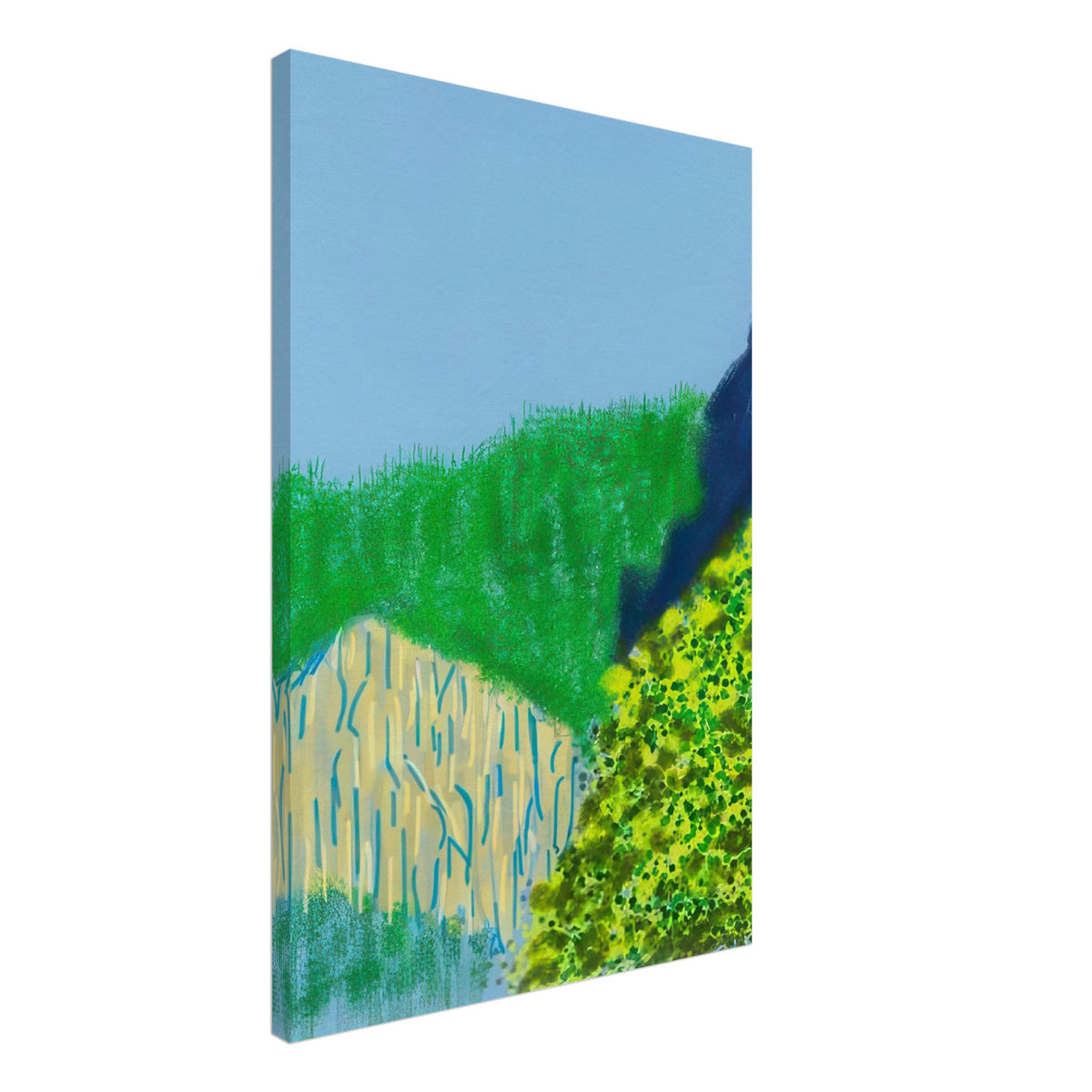 David Hockney, The Yosemite Suite, Yosemite mountains and lush green forests, canvas print, 60 × 90 cm (24 × 36 in)