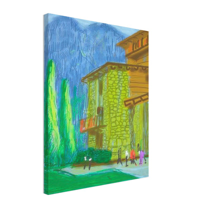 David Hockney, The Yosemite Suite, Yosemite mountains and lush green forests, canvas print, 40 × 50 cm (16 × 20 in)
