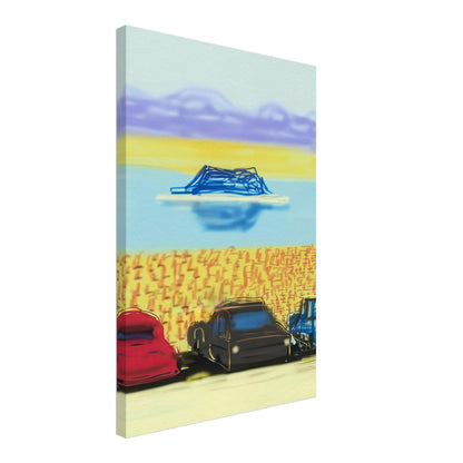 David Hockney, The Yosemite Suite, Yosemite mountains and lush green forests, canvas print, 60 × 80 cm (24 × 32 in)