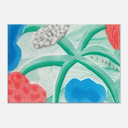 David Hockney canvas print of Landscape With A Plant, July 1986, associated with Hockney's experiments using colour-copy technology.