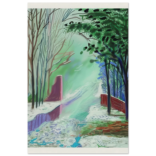 The Arrival Of Spring In Woldgate, East Yorkshire In 2011 (twenty eleven) - 3 January - Signed Print by David Hockney Poster
