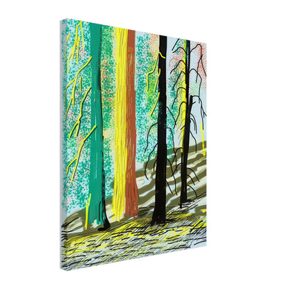 David Hockney, The Yosemite Suite, Yosemite mountains and lush green forests, canvas print, 40 × 50 cm (16 × 20 in)
