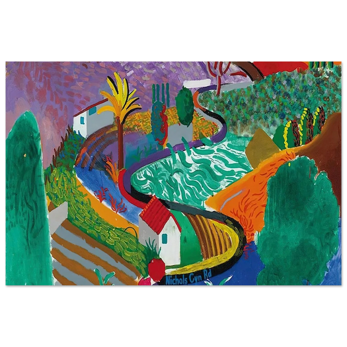 David Hockney Nichols Canyon 1980 poster