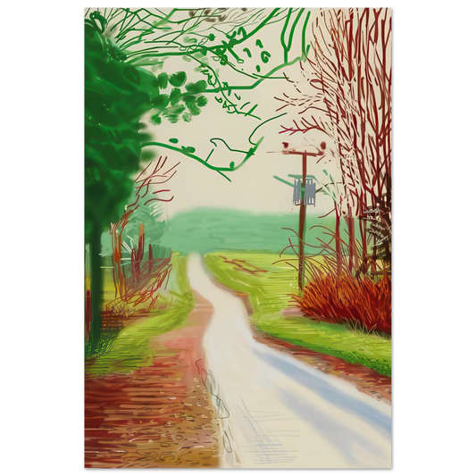 The Arrival Of Spring In Woldgate, East Yorkshire In 2011 (twenty eleven) - 23 February by David Hockney Poster