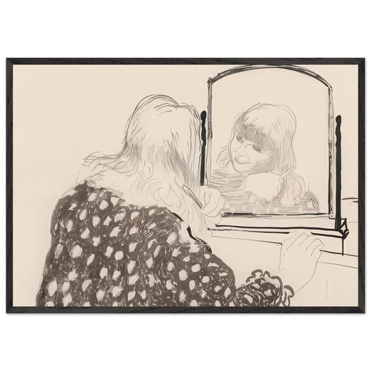 Ann Combing Her Hair - Signed Print by David Hockney 