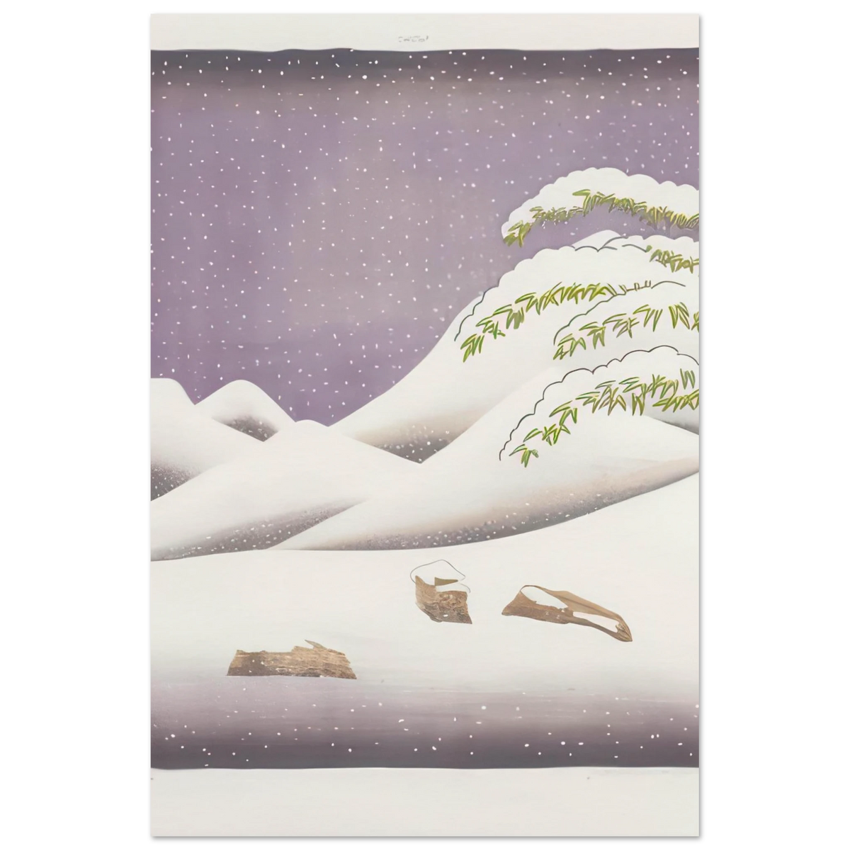 Snow - Signed Print by David Hockney