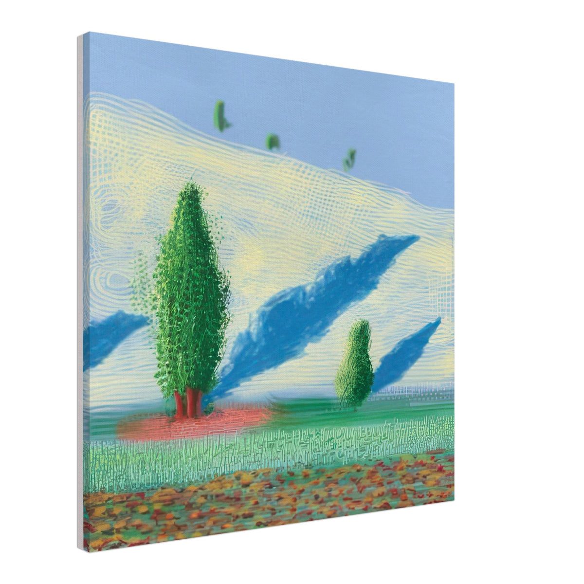 David Hockney, The Yosemite Suite, Yosemite mountains and lush green forests, canvas print, 40 × 60 cm (16 × 24 in)