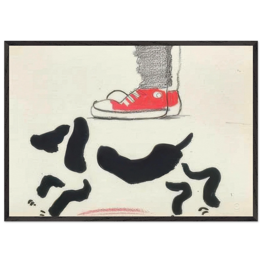 Ian And Heinz by David Hockney 70x100 cm / 28x40″ inches Framed Art Print – Black Wooden Frame