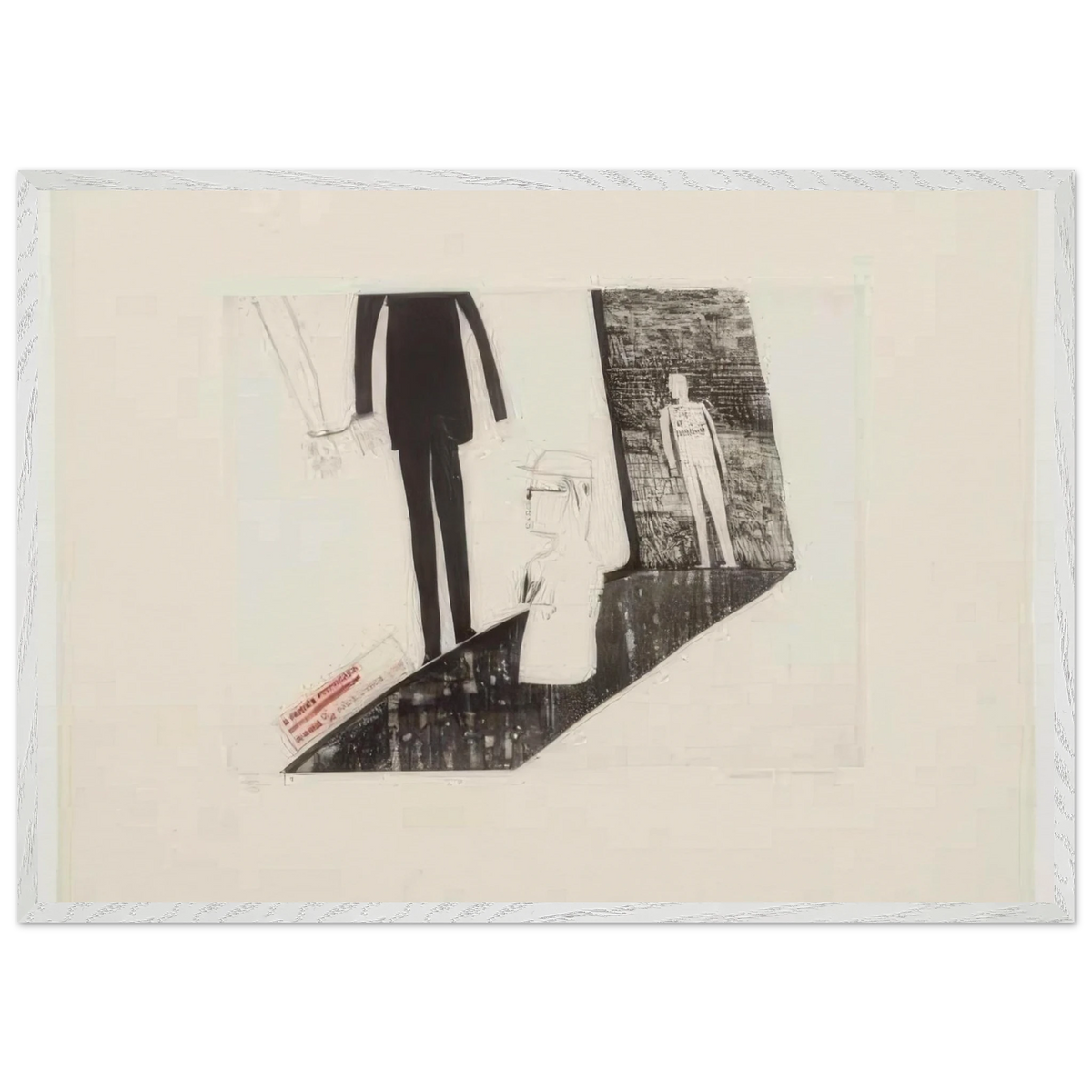 Viewing A Prison Scene by David Hockney 70x100 cm / 28x40″ inches Framed Art Print – Black Wooden Frame