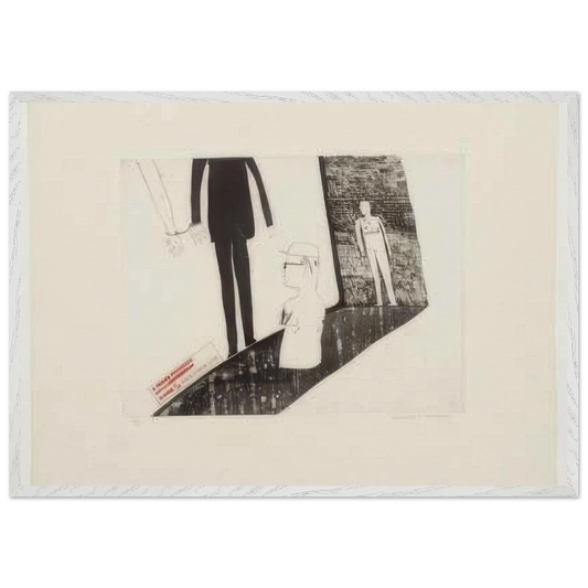 Viewing A Prison Scene by David Hockney 70x100 cm / 28x40″ inches Framed Art Print – Black Wooden Frame