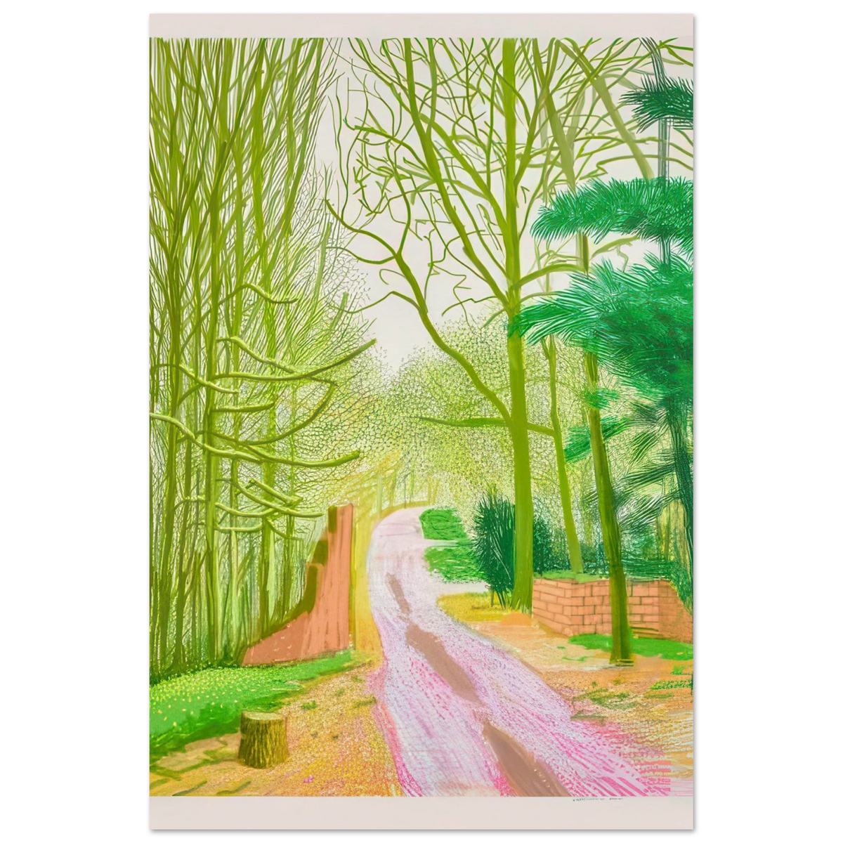 The Arrival Of Spring In Woldgate, East Yorkshire In 2011 (twenty eleven) - 30 March - Signed Print by David Hockney Poster