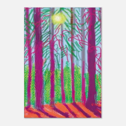 David Hockney, The Yosemite Suite, Yosemite mountains and lush green forests, canvas print
