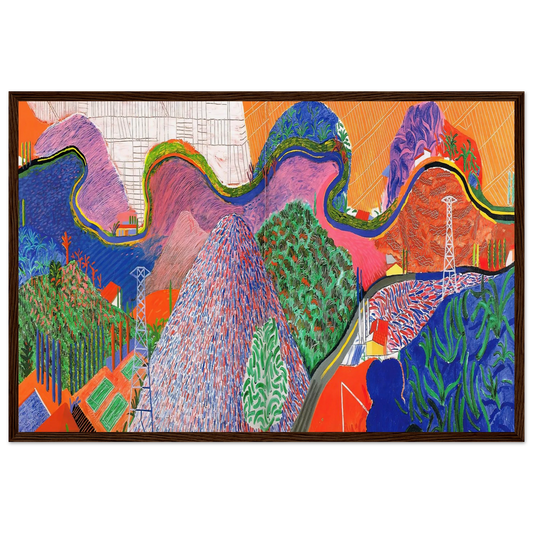David Hockney Mulholland Drive framed art print