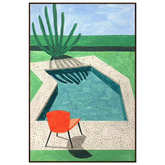 David Hockney swimming pool framed art print