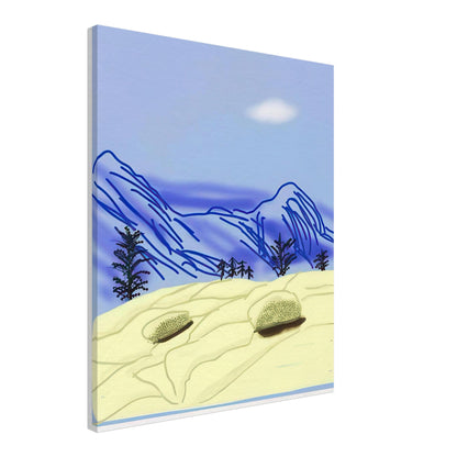 David Hockney, The Yosemite Suite, Yosemite mountains and lush green forests, canvas print, 60 × 60 cm (24 × 24 in)
