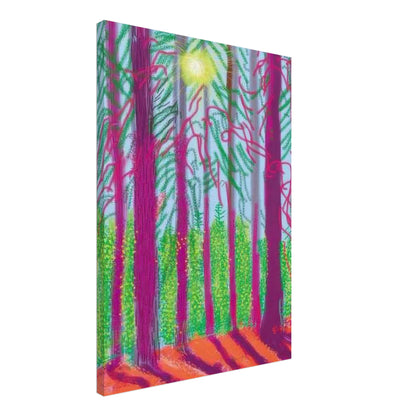 David Hockney, The Yosemite Suite, Yosemite mountains and lush green forests, canvas print, 60 × 80 cm (24 × 32 in)