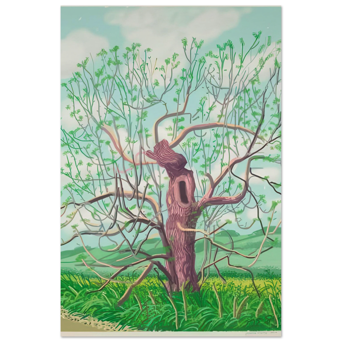 The Arrival Of Spring In Woldgate, East Yorkshire In 2011 (twenty eleven) - 18 May by David Hockney Poster