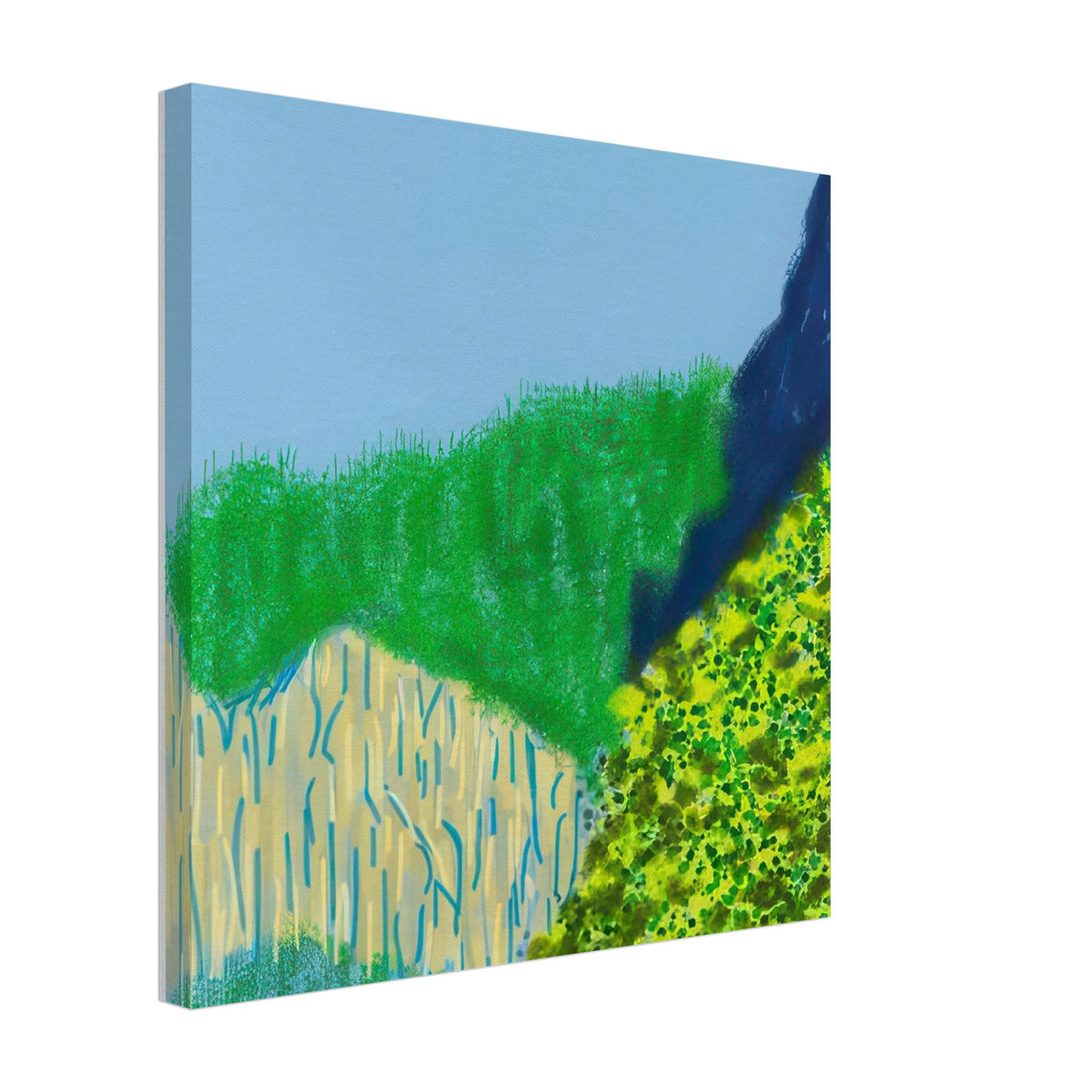 David Hockney, The Yosemite Suite, Yosemite mountains and lush green forests, canvas print, 40 × 60 cm (16 × 24 in)