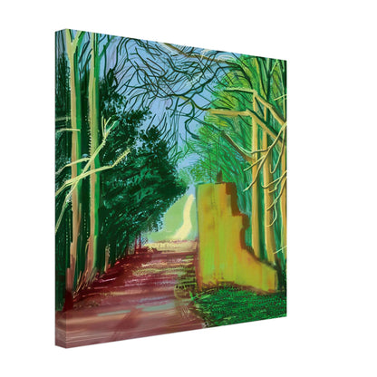 David Hockney, The Arrival of Spring (15 March), woodland path and budding trees, canvas print, 40 × 50 cm (16 × 20 in)