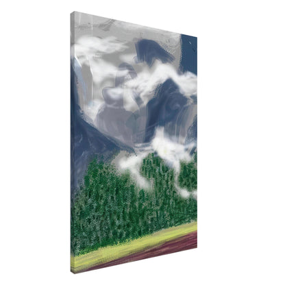 David Hockney, The Yosemite Suite, Yosemite mountains and lush green forests, canvas print, 70 × 100 cm (28 × 40 in)