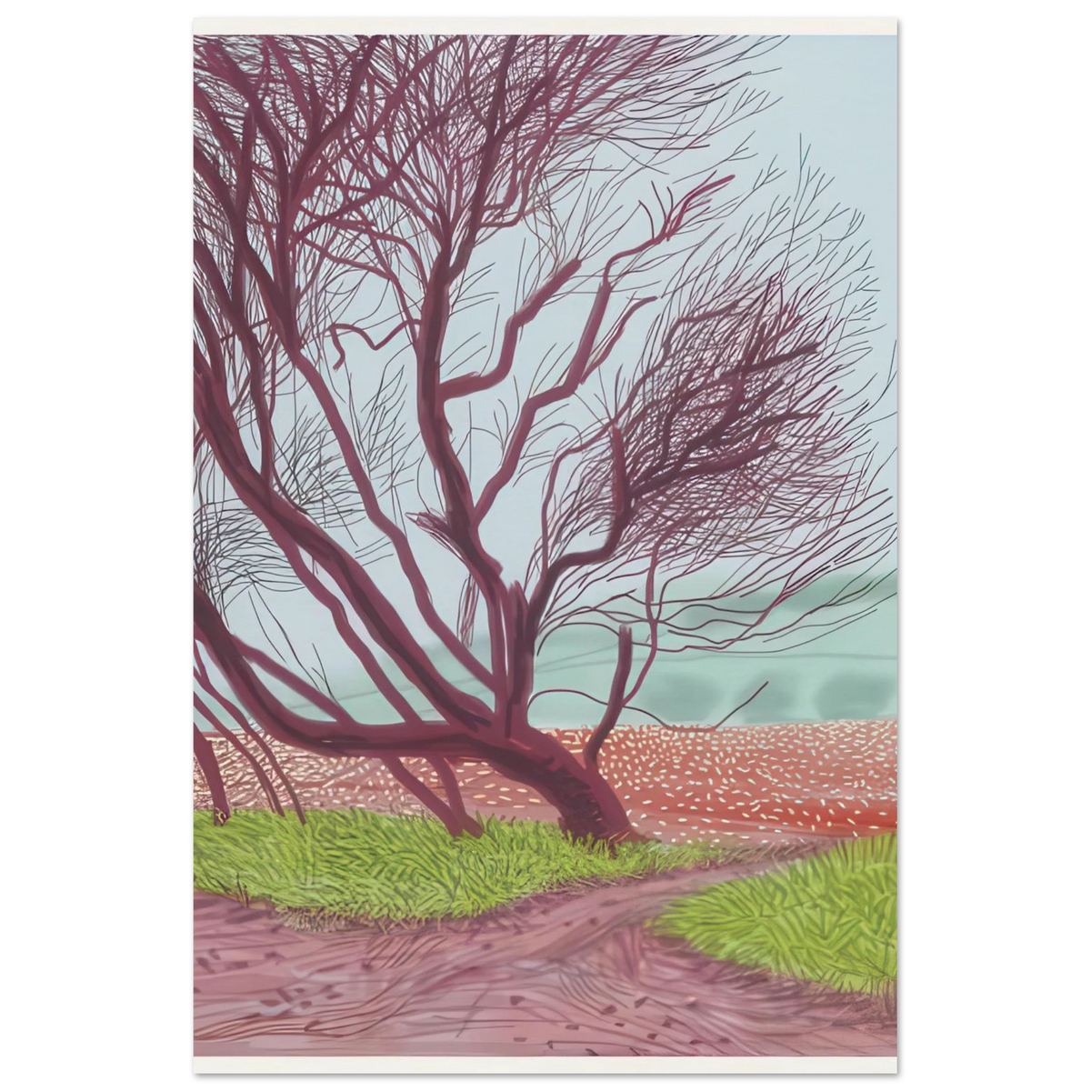 The Arrival Of Spring In Woldgate, East Yorkshire In 2011 (twenty eleven) - 18 March  by David Hockney  poster