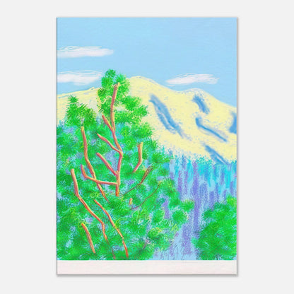 David Hockney, The Yosemite Suite, Yosemite mountains and lush green forests, canvas print