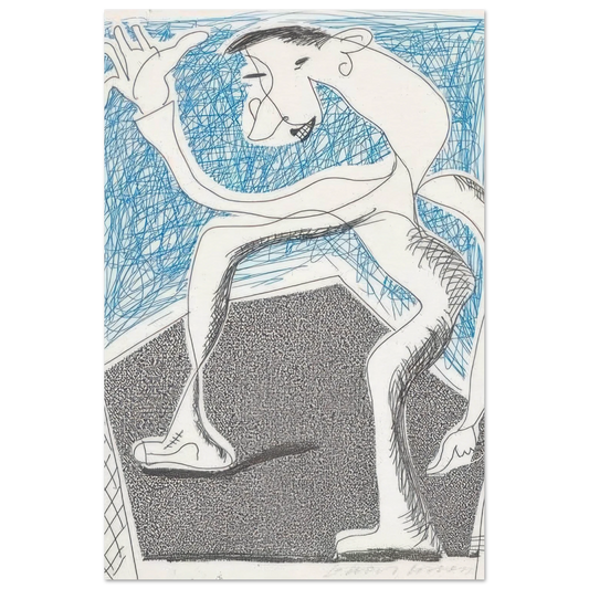 Waving - Signed Print by David Hockney Poster-89e4-4a11-8c72-8820a883a675